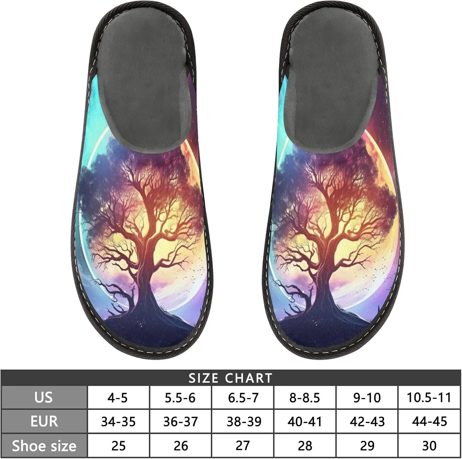 Fuzzy Slippers for Women Men Cozy Memory Foam Scuff Slippers Warm House Shoes Indoor/Outdoor