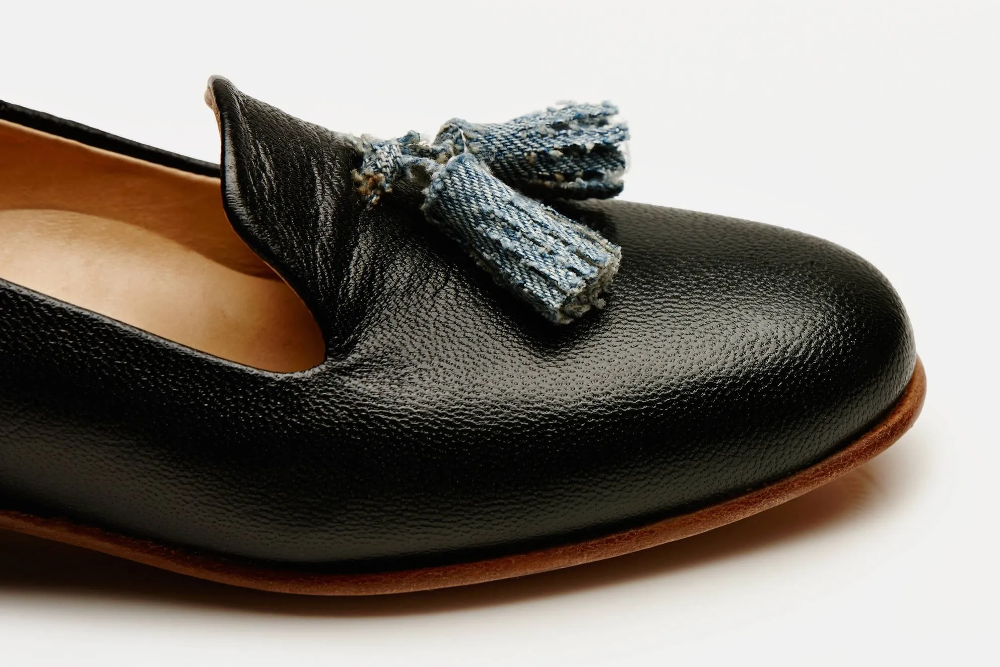 Gaston Slip-On Tassel Loafer - Black