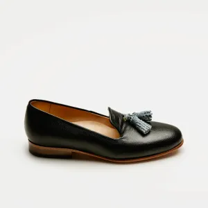 Gaston Slip-On Tassel Loafer - Black