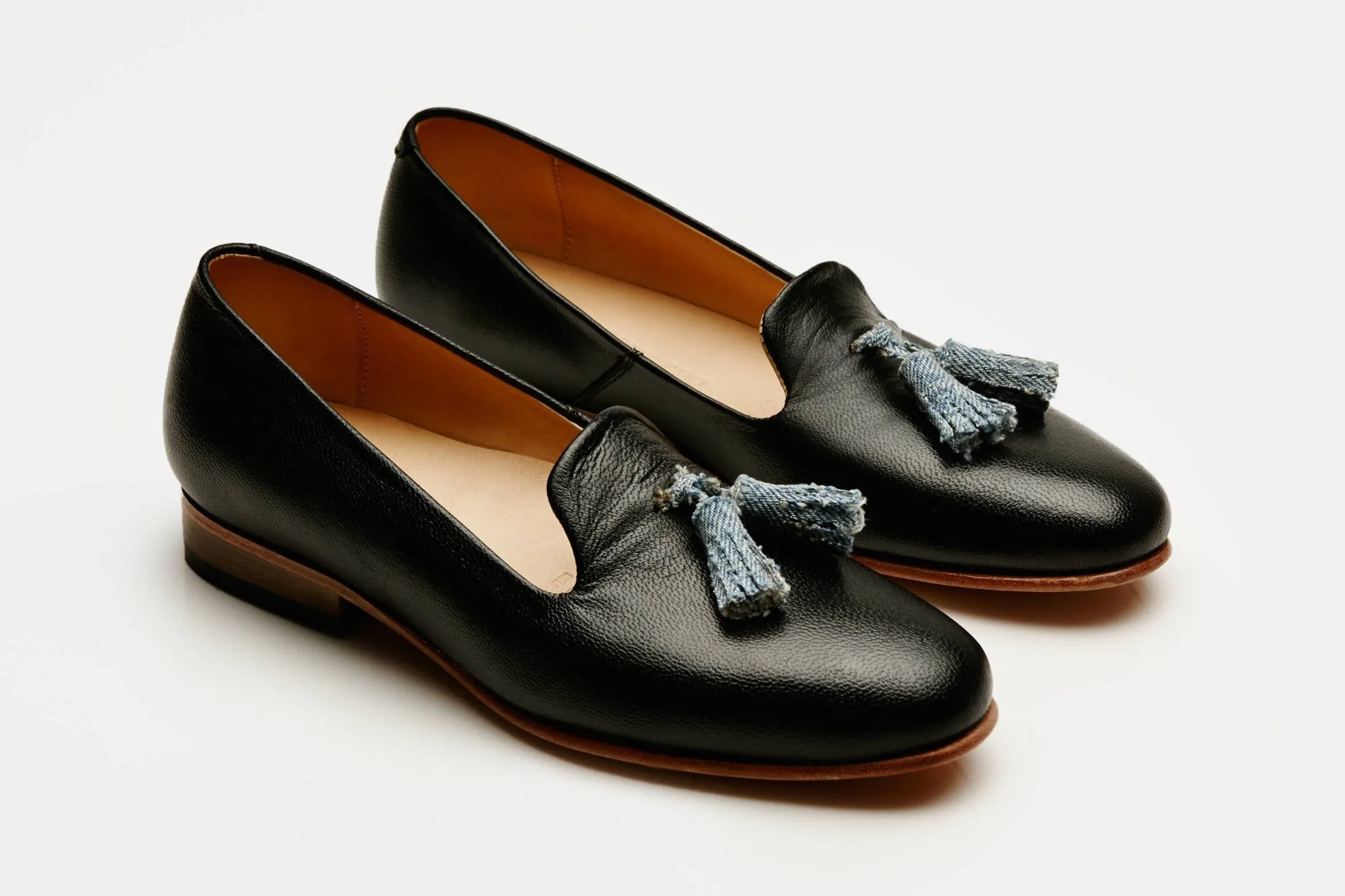 Gaston Slip-On Tassel Loafer - Black