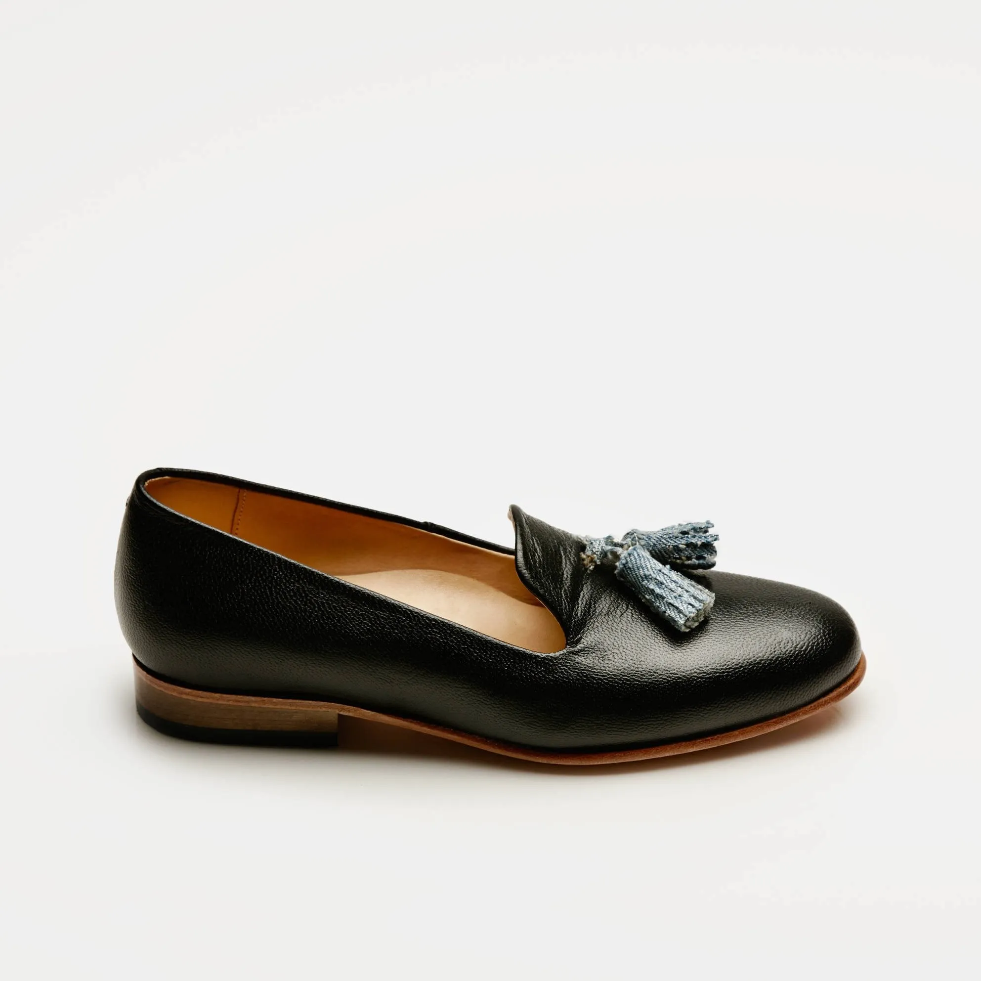 Gaston Slip-On Tassel Loafer - Black