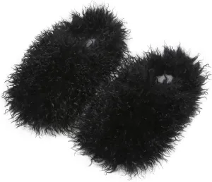 Gegefur Women's Faux Fur Slippers Slide Fluffy Sandals Open Toe Indoor Outdoor Fuzzy Slides