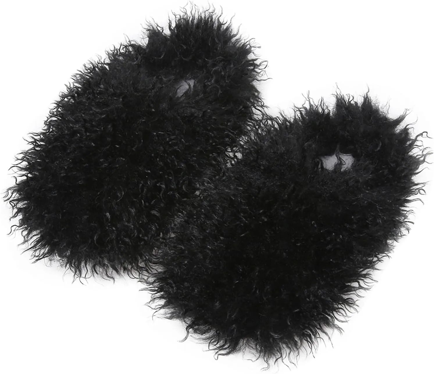 Gegefur Women's Faux Fur Slippers Slide Fluffy Sandals Open Toe Indoor Outdoor Fuzzy Slides