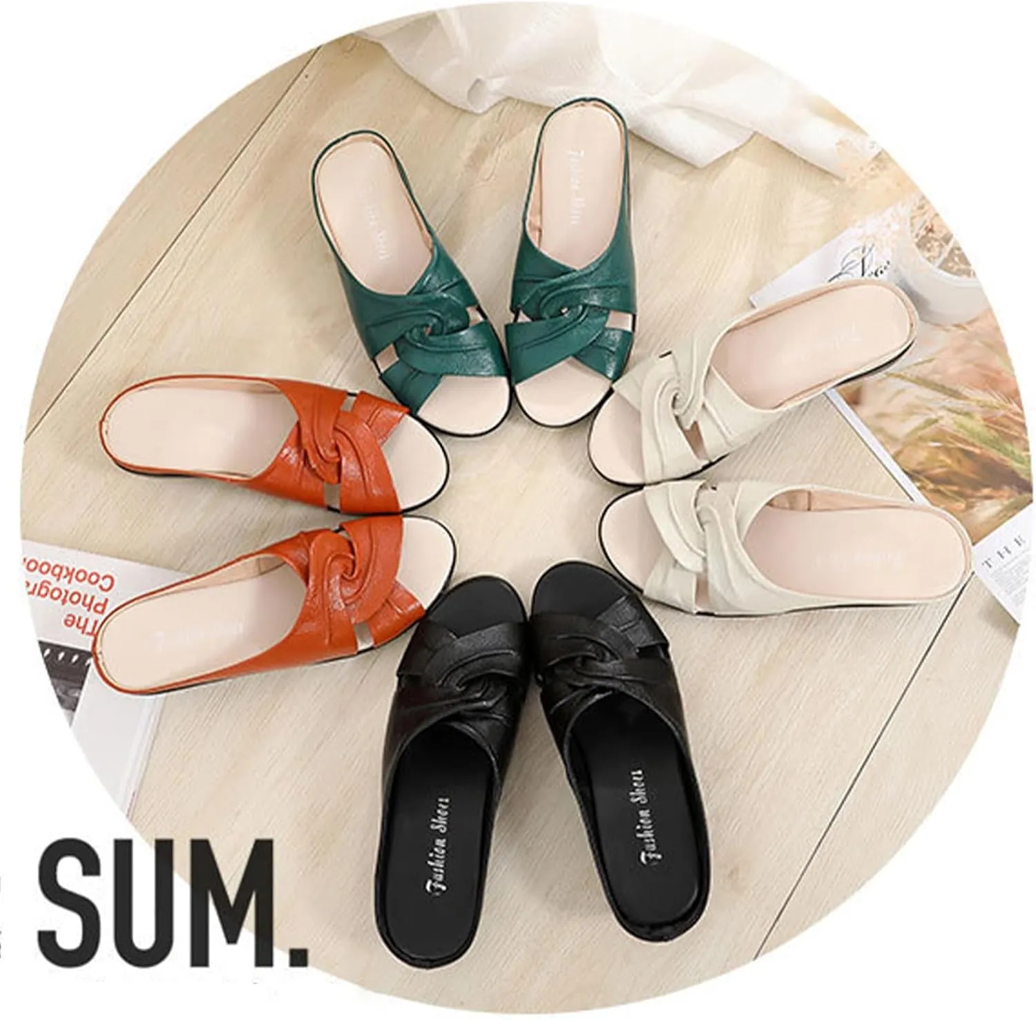 Genuine Leather Orthopedic Walking Wedge Sandals for Women Fashion Lace-up Fish Mouth Slip On Platform Slippers with Comfortable Arch Support