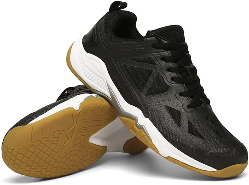 GEXECEUSS Men's Comfortable Badminton Shoes for Sport: Womens Breathable Tennis Shoes for Training - Adults Pickleball Sneakers