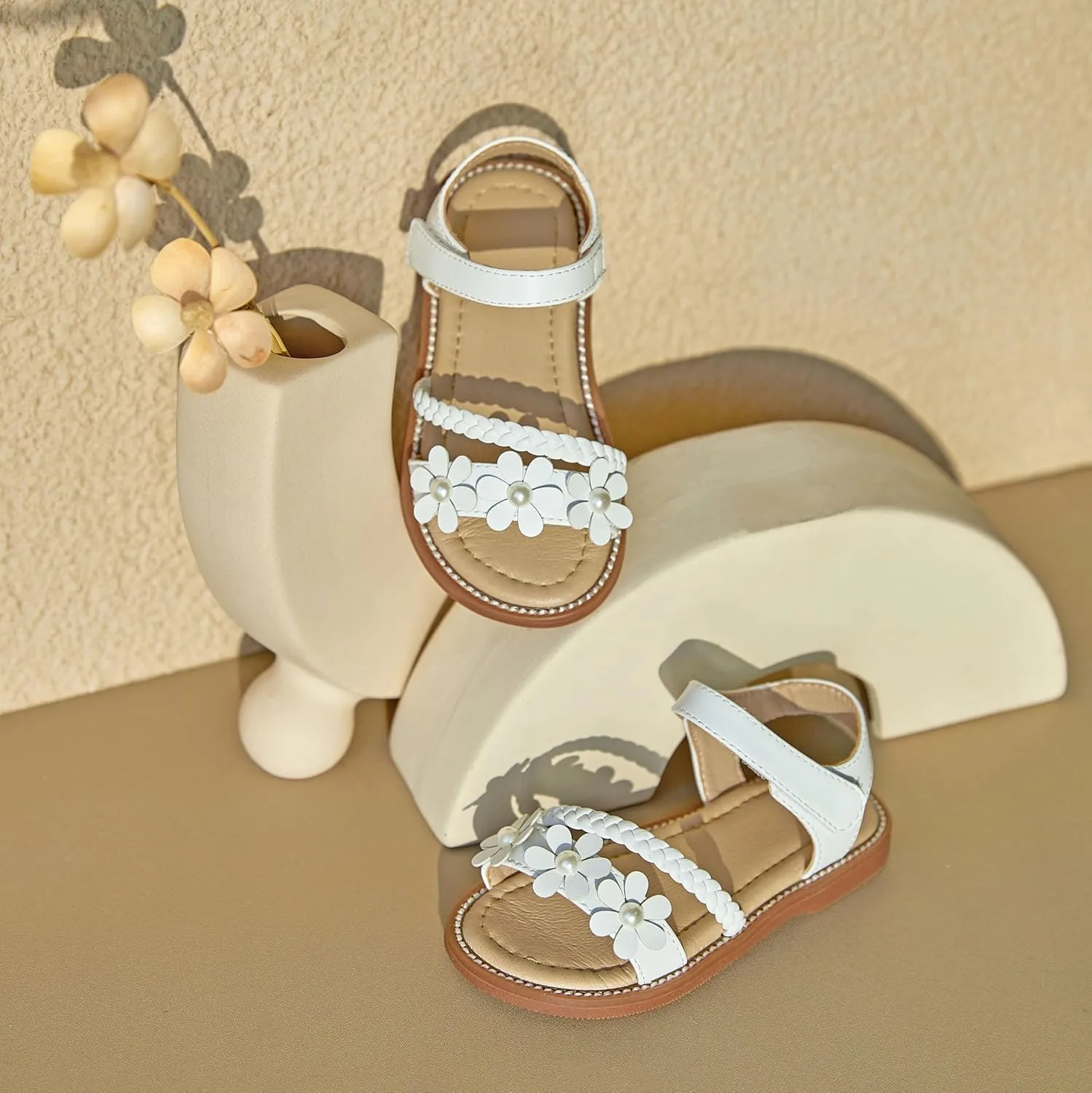 GINFIVE Toddler Girls Sandals Little Girls Kids Summer Shoes Toddler Sandals