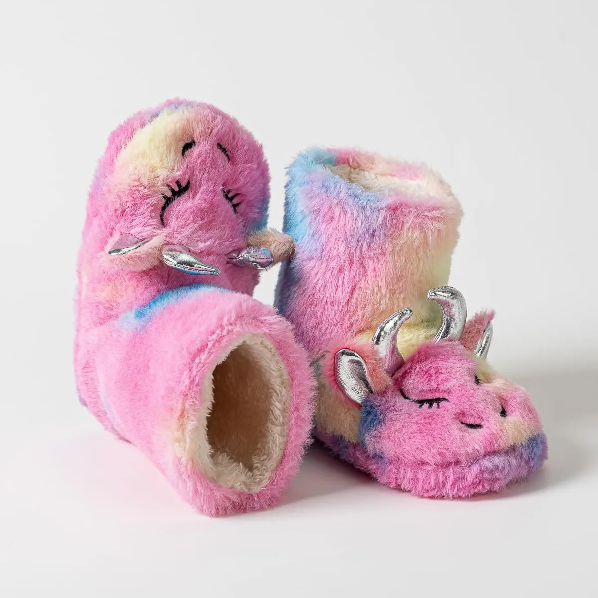 Girls Boot Slippers Fluffy Fuzzy Winter Warm Animal Slippers