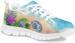 Girls Cute Tennis Shoes Cow Sunflower Leopard Print Casual Kids Sneakrs Lightweight Lace Up Soft School Athletic Running Shoes
