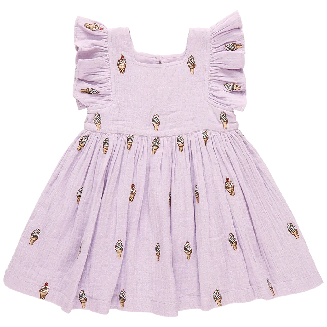 Girls Elsie Dress - Lavender Soft Serve