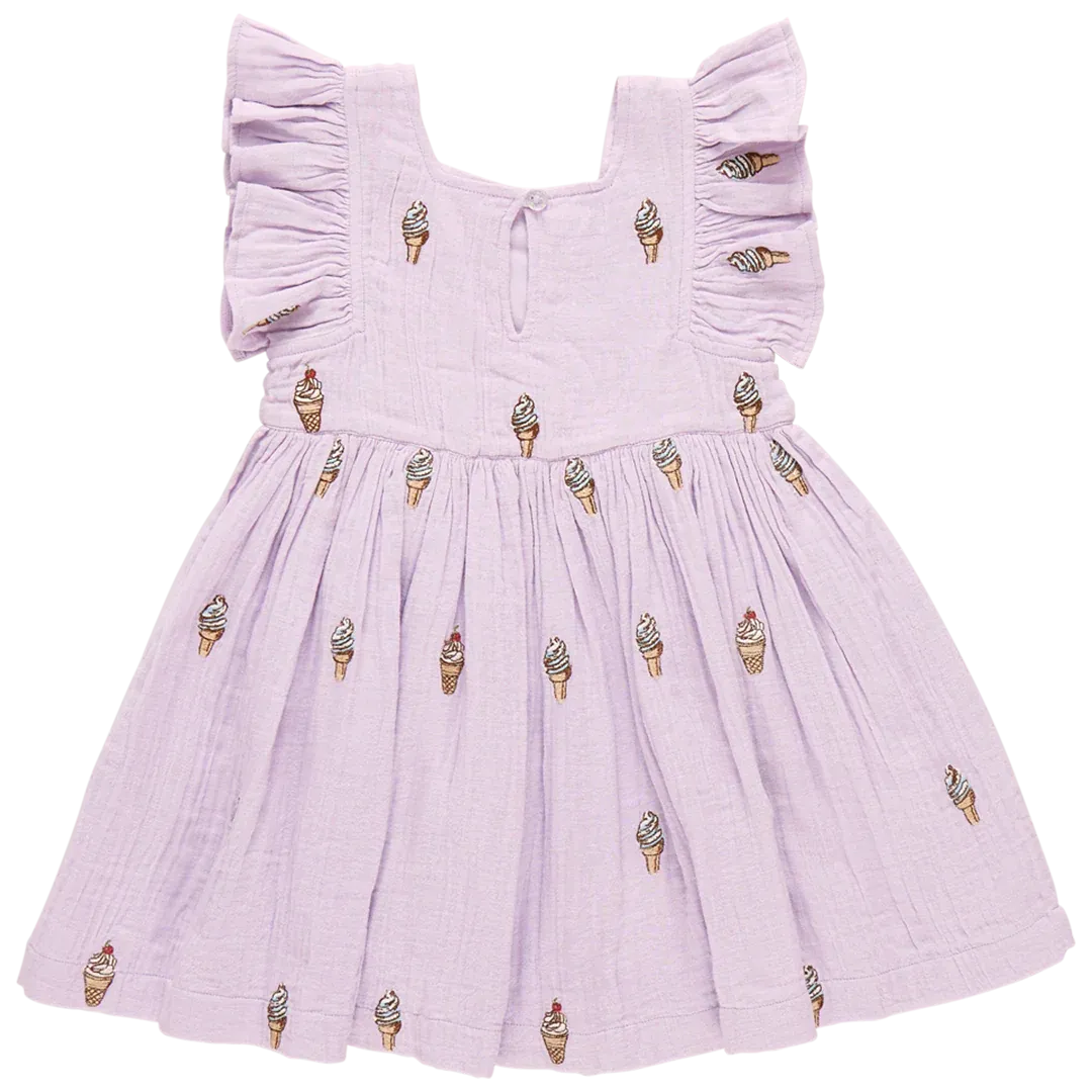 Girls Elsie Dress - Lavender Soft Serve
