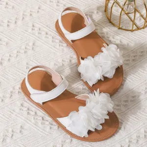 Girls' Net Yarn Flowers Breathable Beach Sandals
