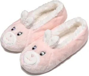 GLENMEARL Womens Warm Cozy and Lovely Animal Non-Skid Knit Home Floor Slippers Socks for Adults Girls