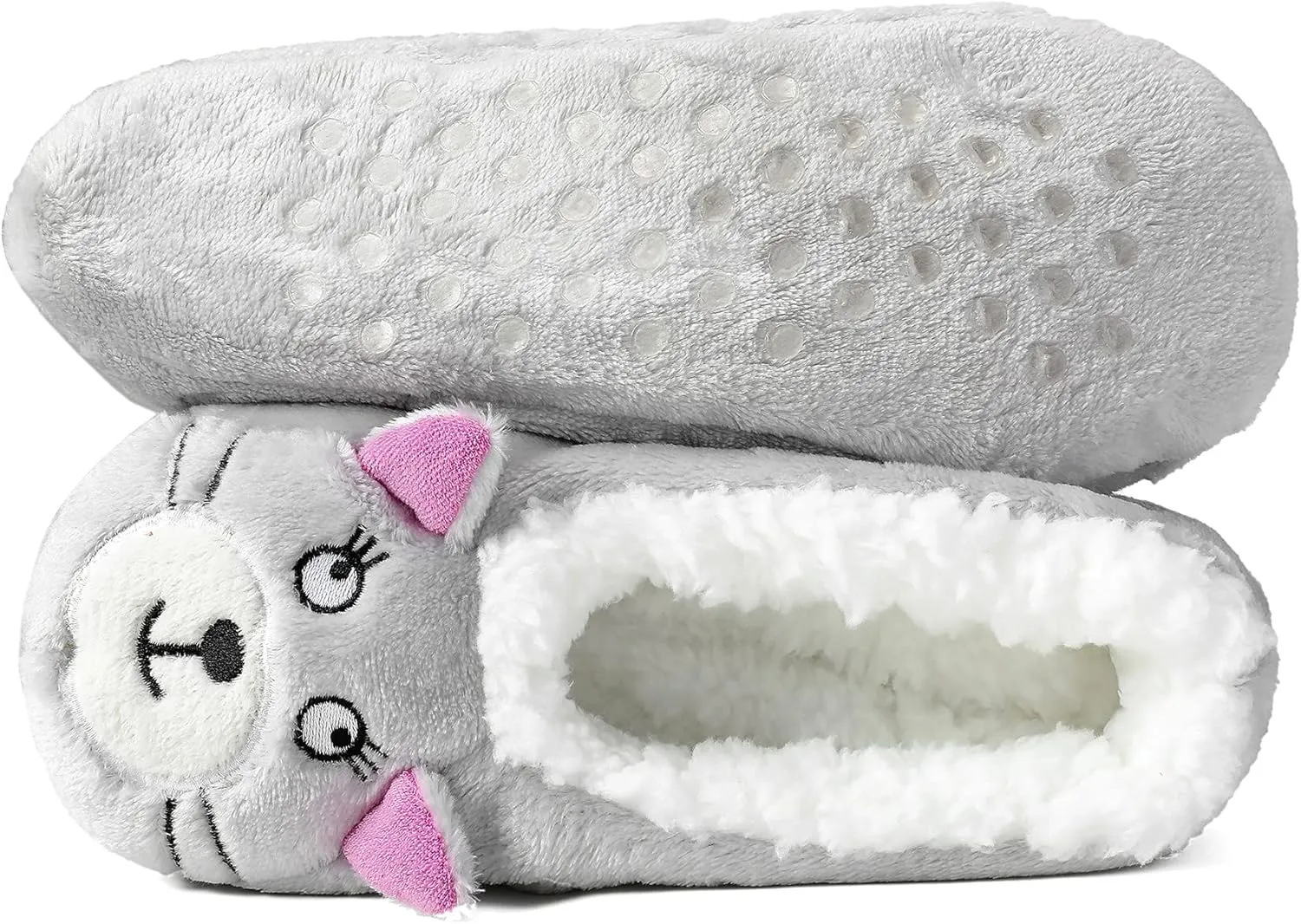 GLENMEARL Womens Warm Cozy and Lovely Animal Non-Skid Knit Home Floor Slippers Socks for Adults Girls
