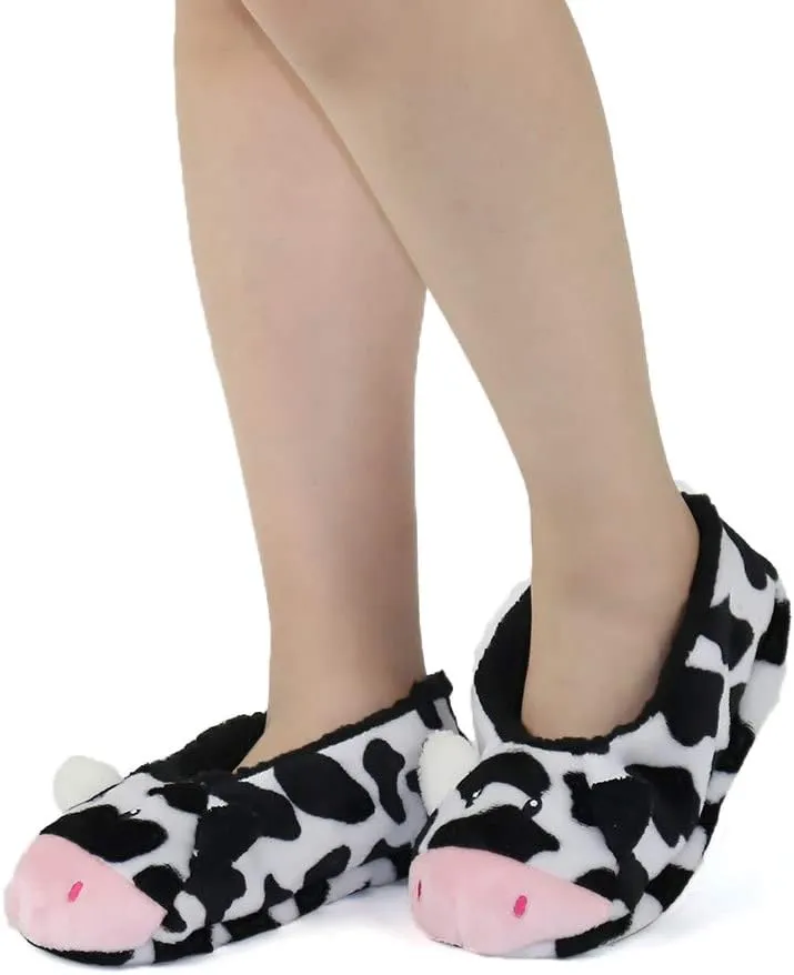 GLENMEARL Womens Warm Cozy and Lovely Animal Non-Skid Knit Home Floor Slippers Socks for Adults Girls