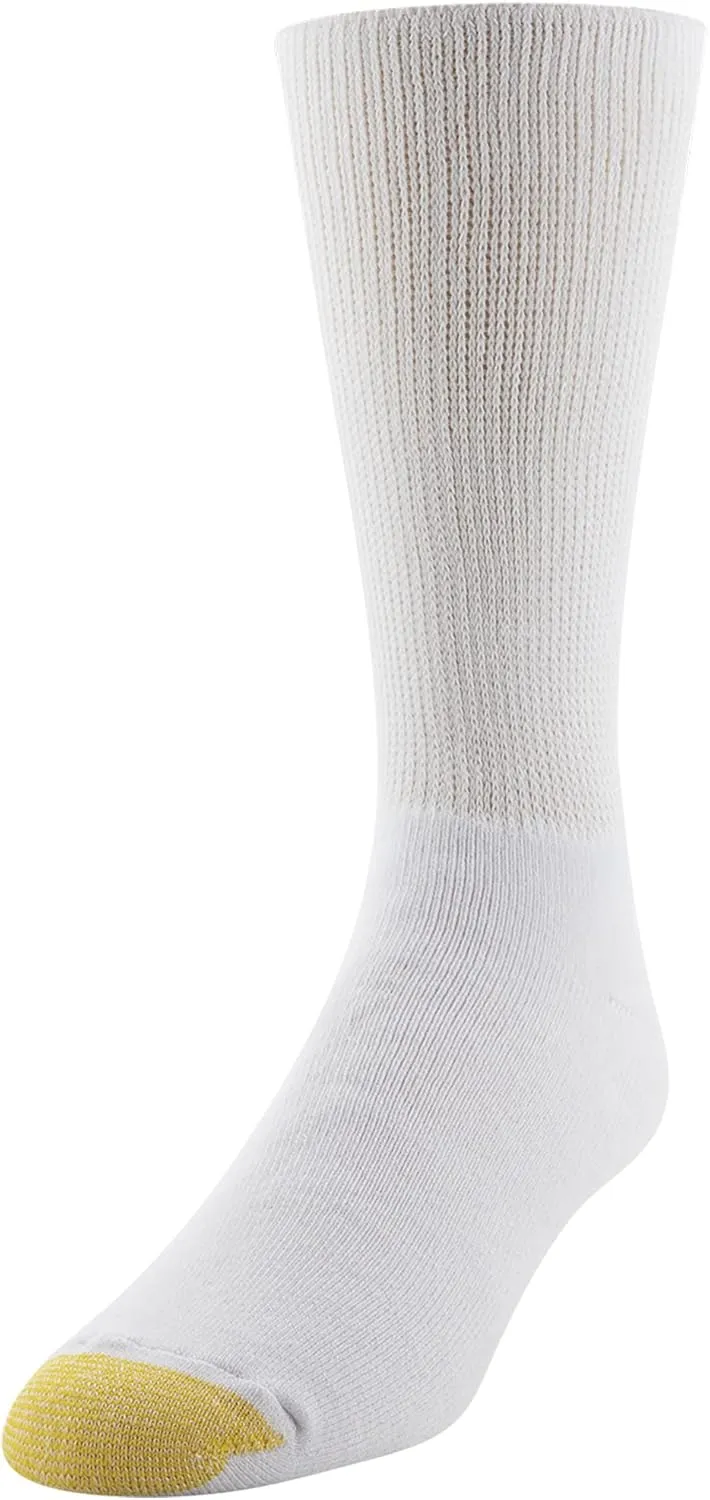 GOLDTOE Men's Non Binding Crew Socks, Multipairs