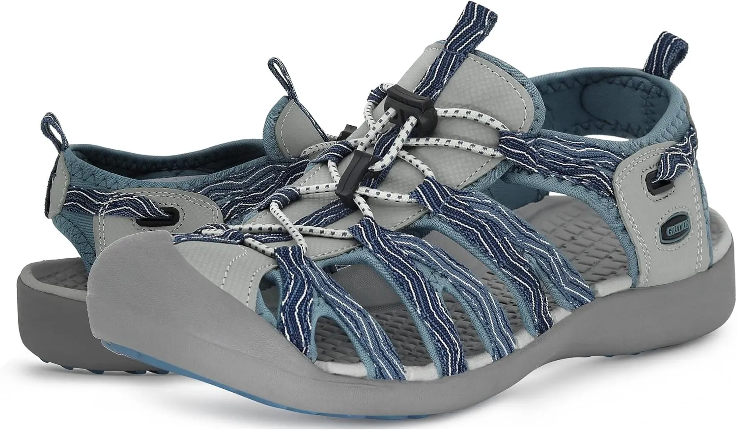 GRITION Hiking Sandals Women Closed Toe, Waterproof Lightweight Adjustable Hiking Athletic Sandals, Breathable For Beach Summer Adventure Comfortable Outdoor Sport