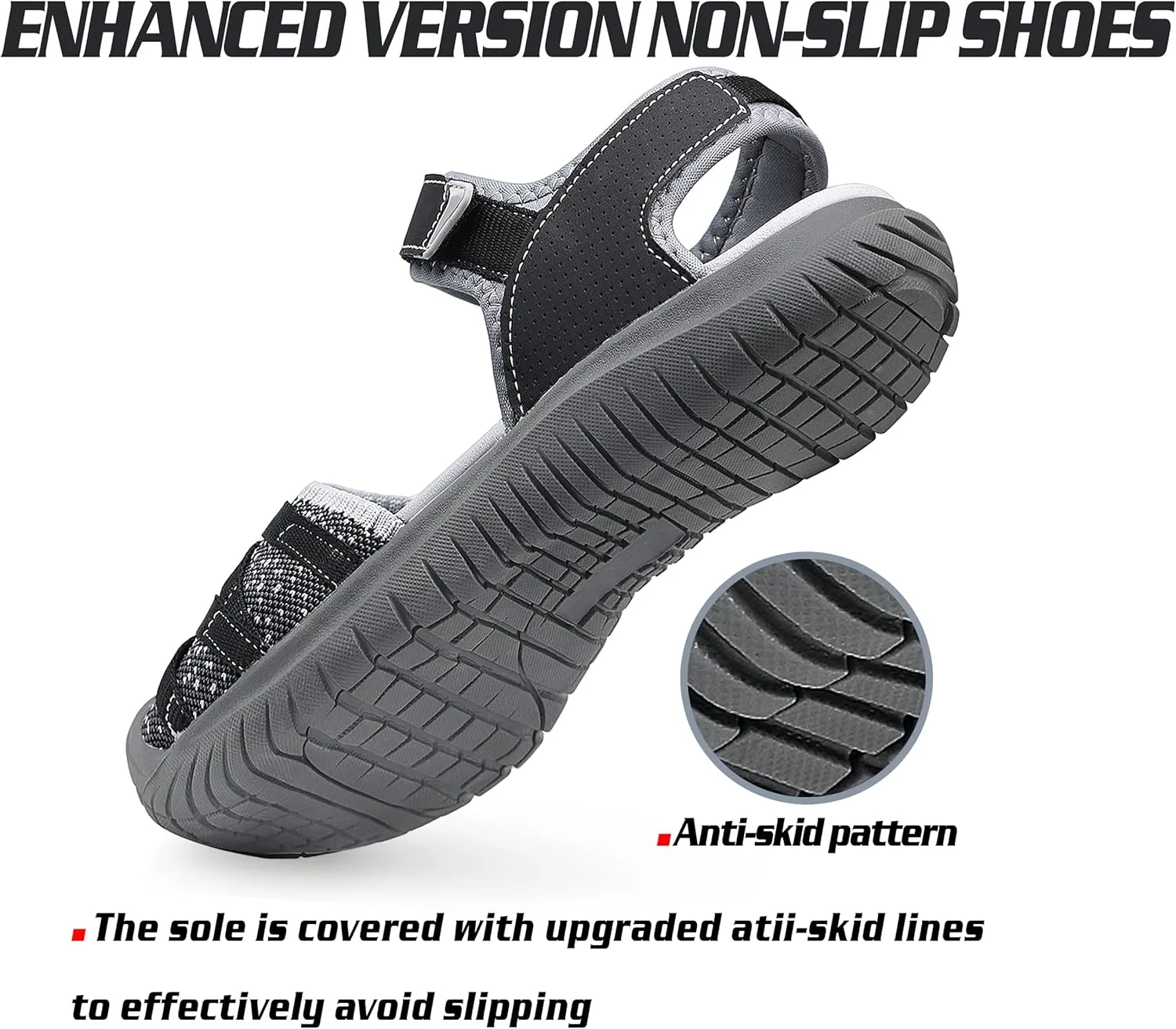 GRITION Hiking Sandals Women Closed Toe, Waterproof Lightweight Adjustable Hiking Athletic Sandals, Breathable For Beach Summer Adventure Comfortable Outdoor Sport