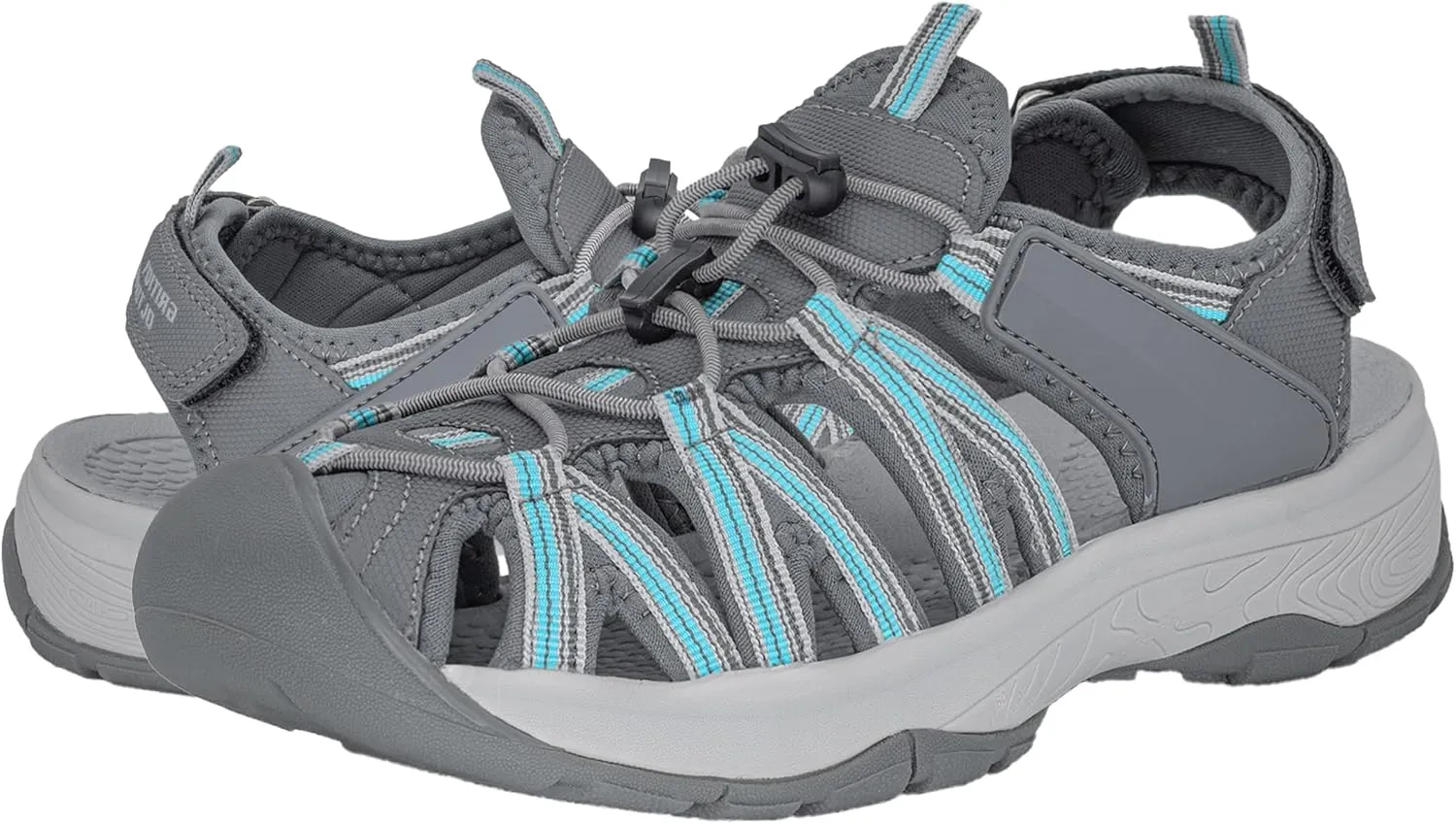GRITION Hiking Sandals Women Closed Toe, Waterproof Lightweight Adjustable Hiking Athletic Sandals, Breathable For Beach Summer Adventure Comfortable Outdoor Sport