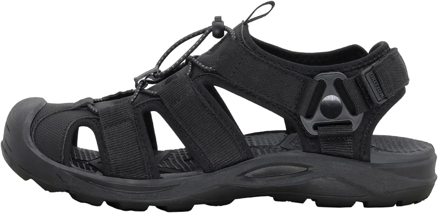 GRITION Mens Outdoor Hiking Sandals Summer Beach Closed Toe Water Sandal Waterproof Comfortable Fisherman Adventures Sport Athletic Walking Traveling Shoes Sandles