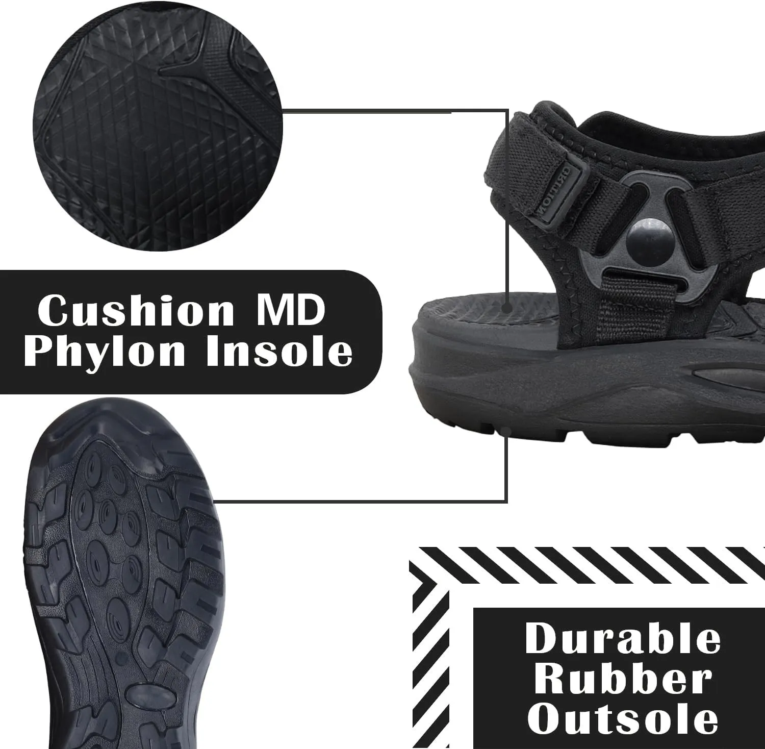 GRITION Mens Outdoor Hiking Sandals Summer Beach Closed Toe Water Sandal Waterproof Comfortable Fisherman Adventures Sport Athletic Walking Traveling Shoes Sandles