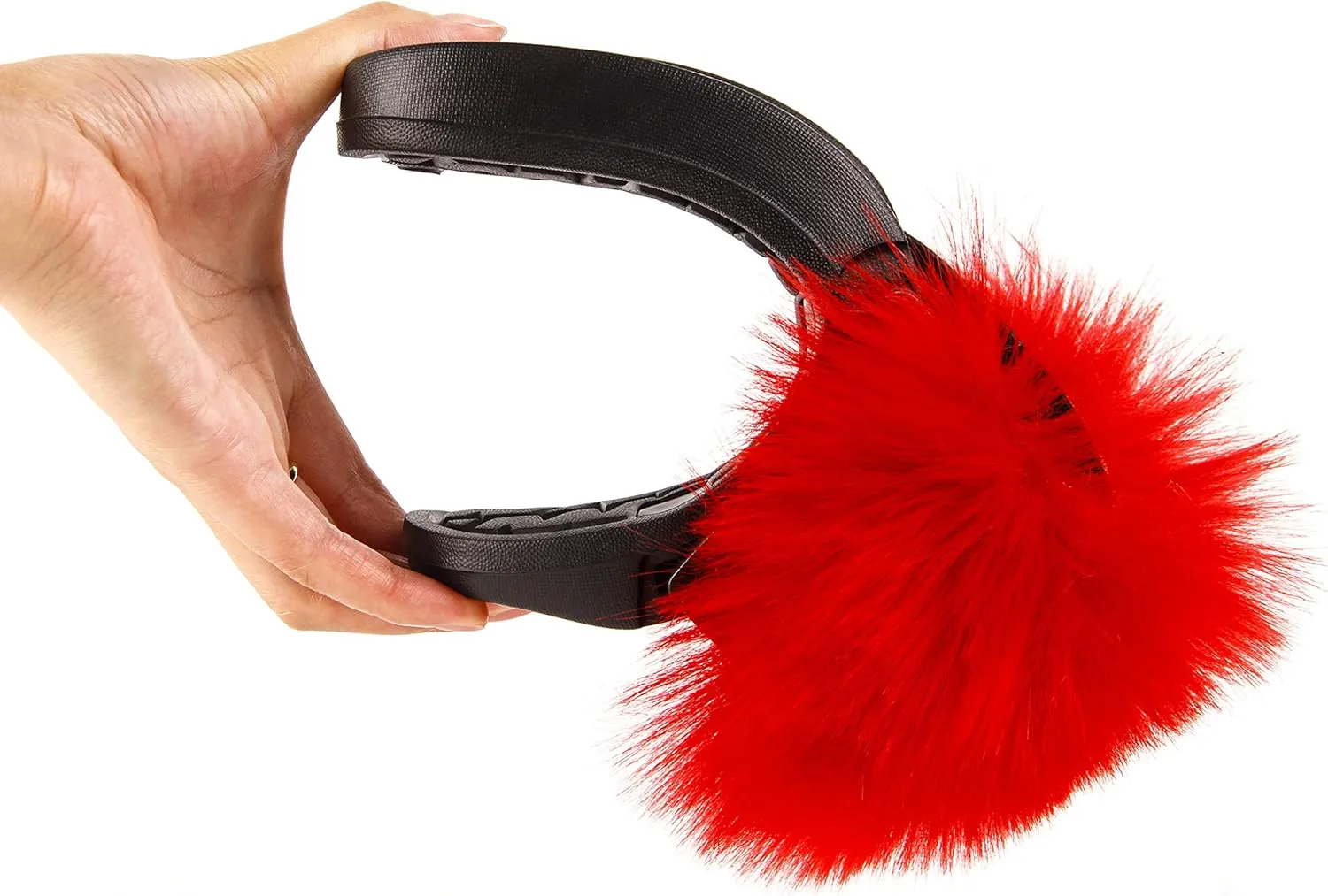 Hangrui Women's Faux Fur Slides, Open Toe Cute Slippers, Comfortable Sandals with Fluffy Fur