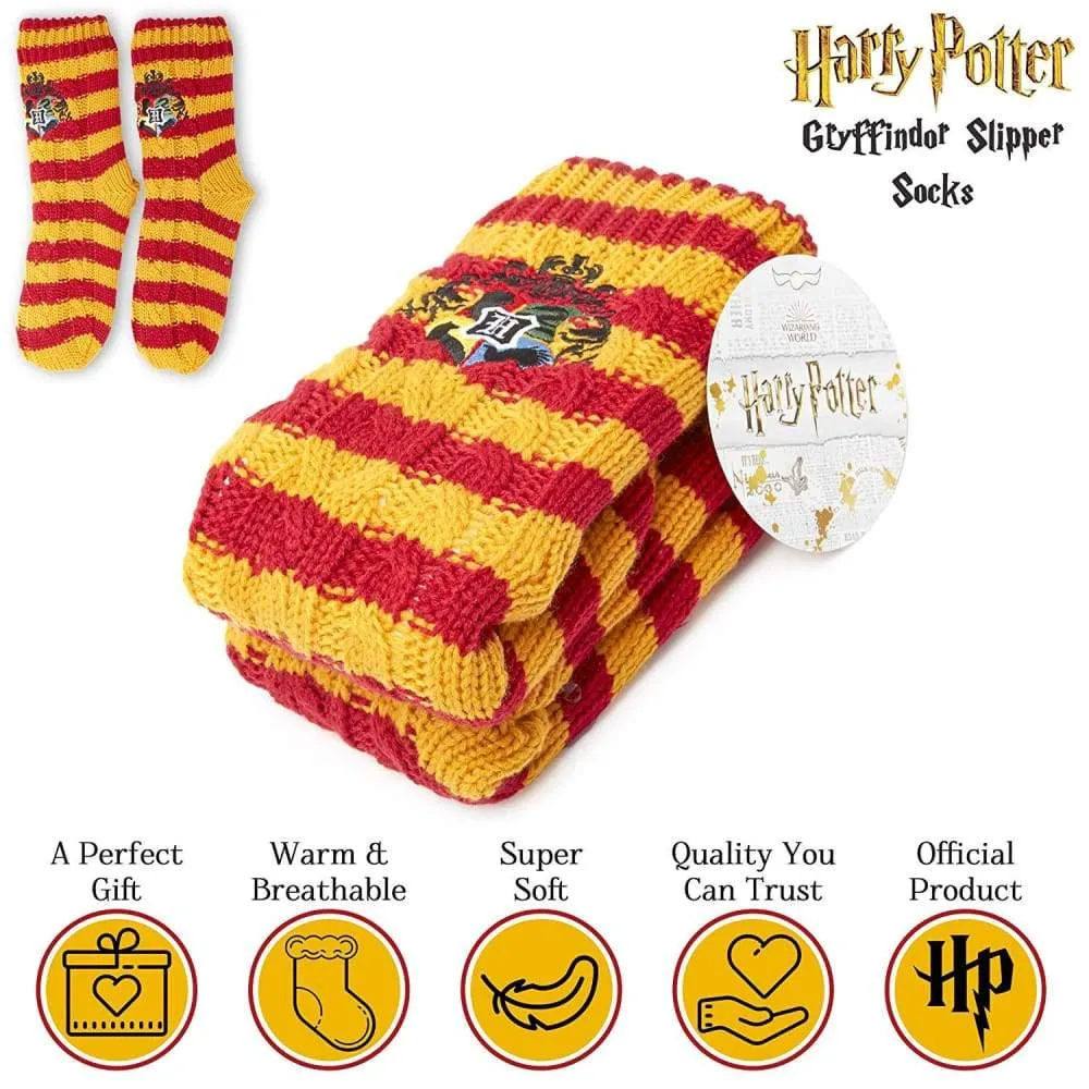Harry Potter Slipper Socks, Women Knitted Fluffy Socks, Xmas Stocking Fillers