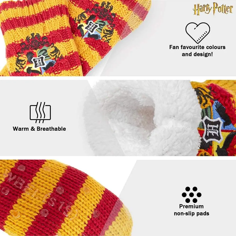Harry Potter Slipper Socks, Women Knitted Fluffy Socks, Xmas Stocking Fillers