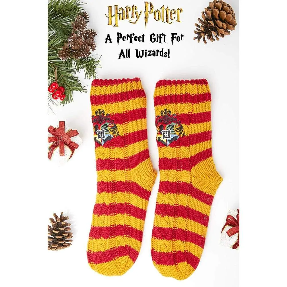 Harry Potter Slipper Socks, Women Knitted Fluffy Socks, Xmas Stocking Fillers