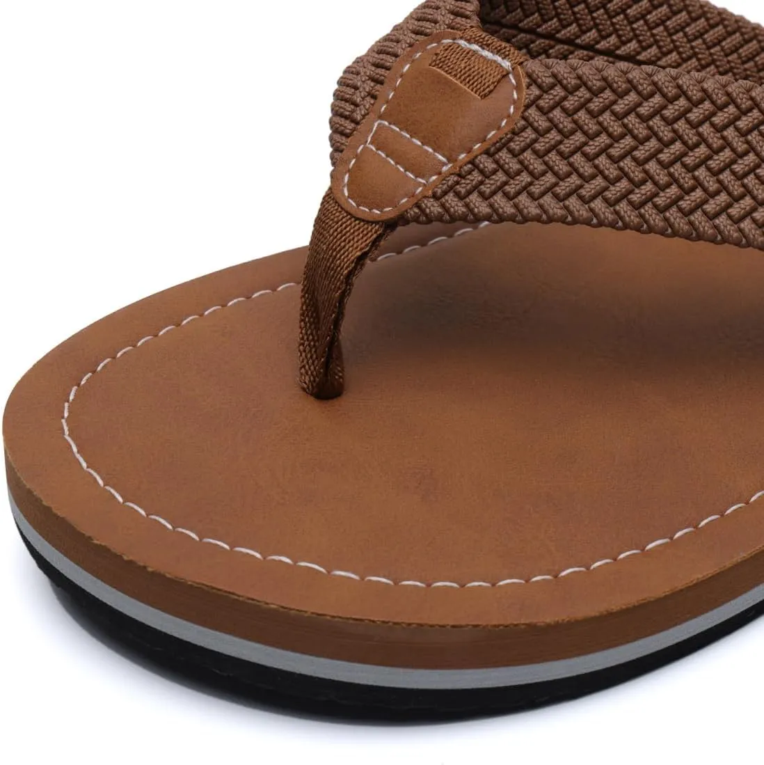 Harssidanzar Men's Flip-Flops With Toe Post, Casual Surf Slippers, Beach Sandals, Bathing Summer Anti-slip Wear HM001US