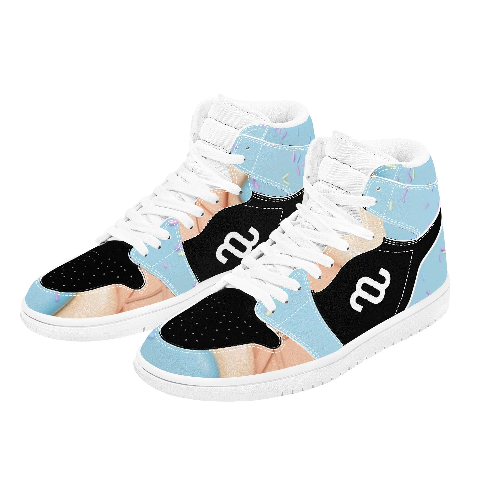 High D17 Cone Easy tracking Synthetic Ice Top Cream Blue Money Bushae Sneaker Leather Affordable options