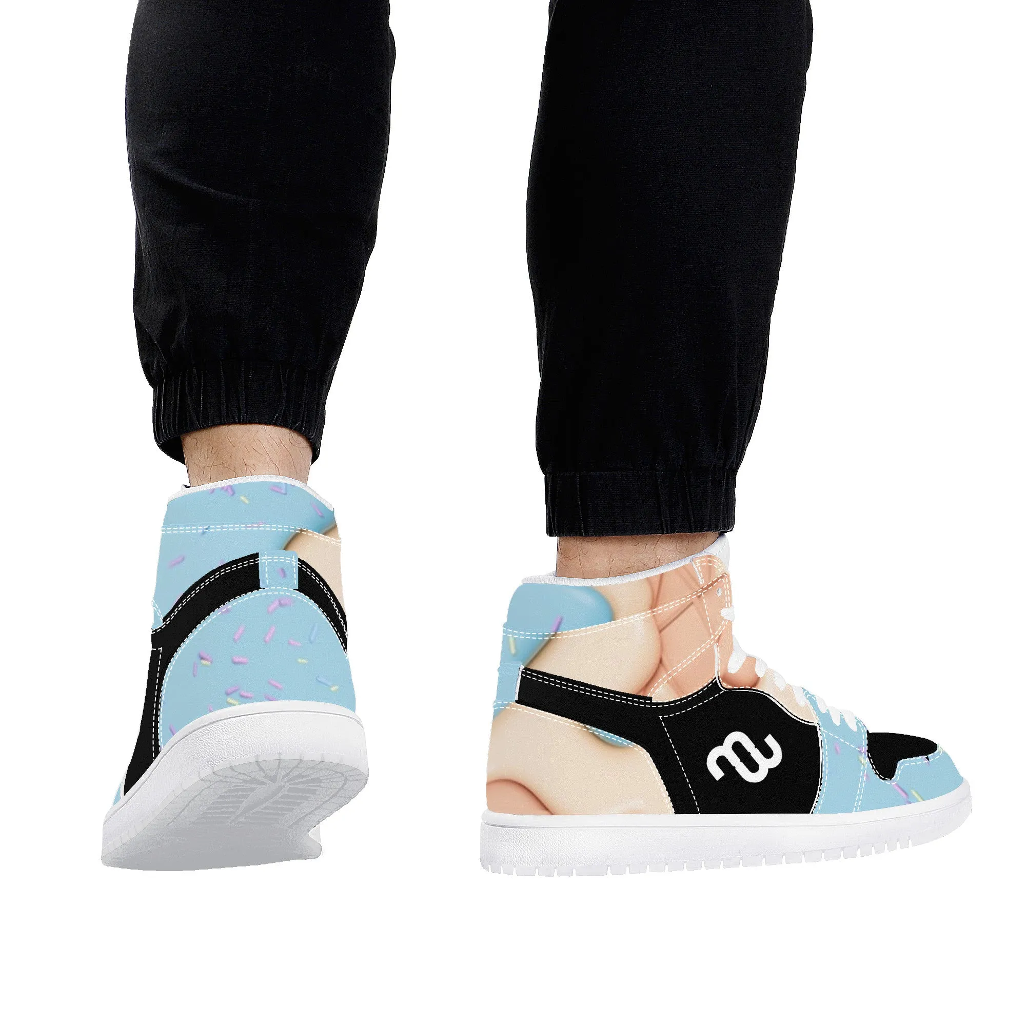 High D17 Cone Easy tracking Synthetic Ice Top Cream Blue Money Bushae Sneaker Leather Affordable options