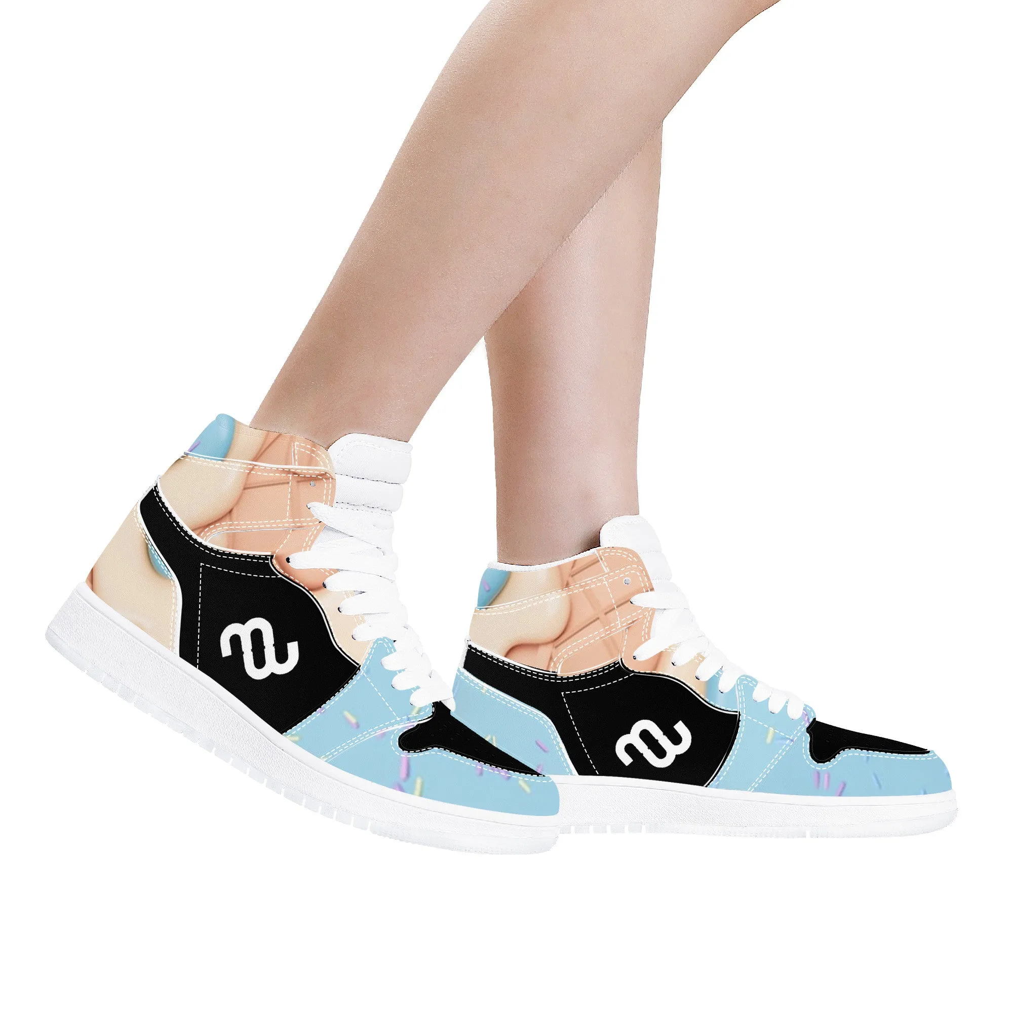 High D17 Cone Easy tracking Synthetic Ice Top Cream Blue Money Bushae Sneaker Leather Affordable options