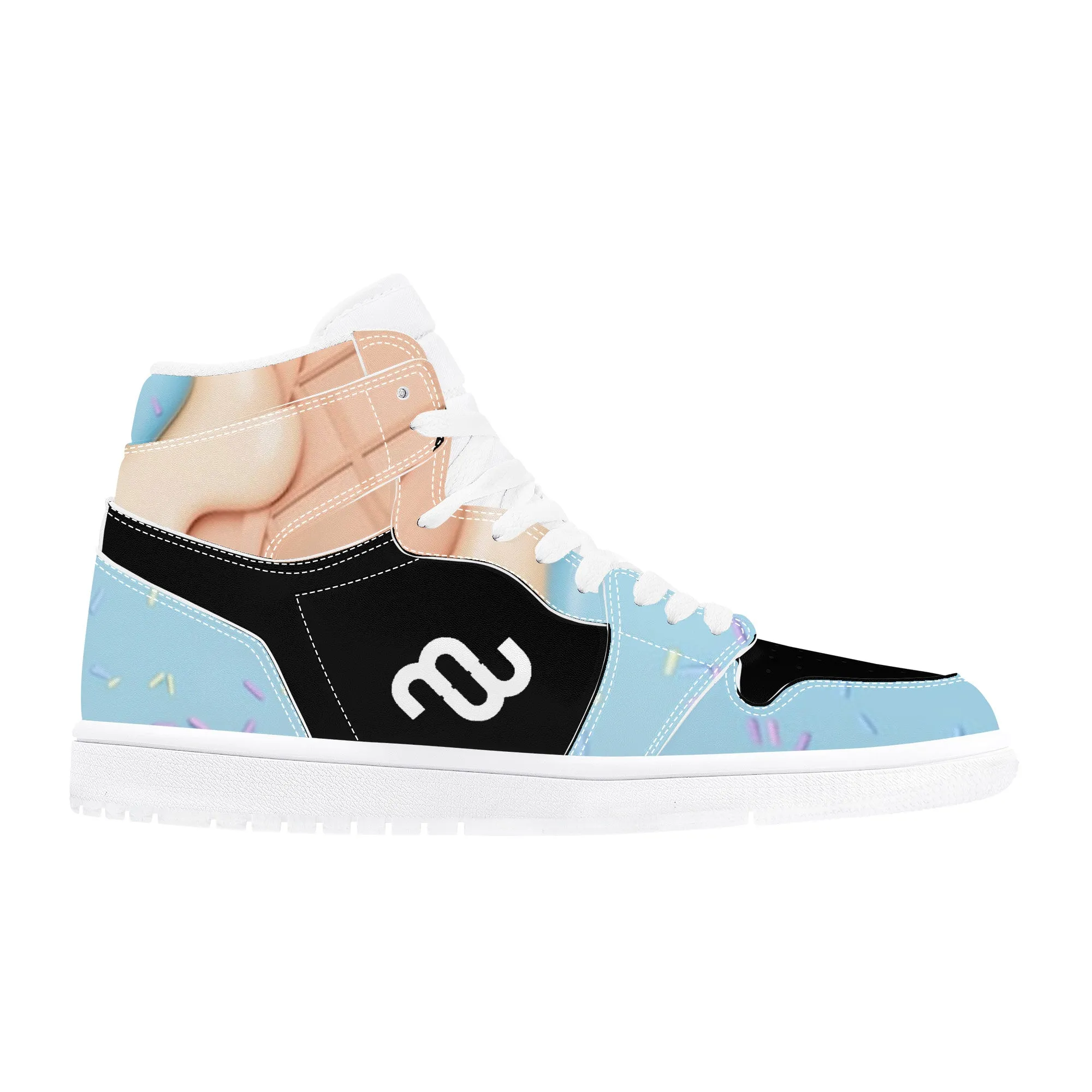 High D17 Cone Easy tracking Synthetic Ice Top Cream Blue Money Bushae Sneaker Leather Affordable options