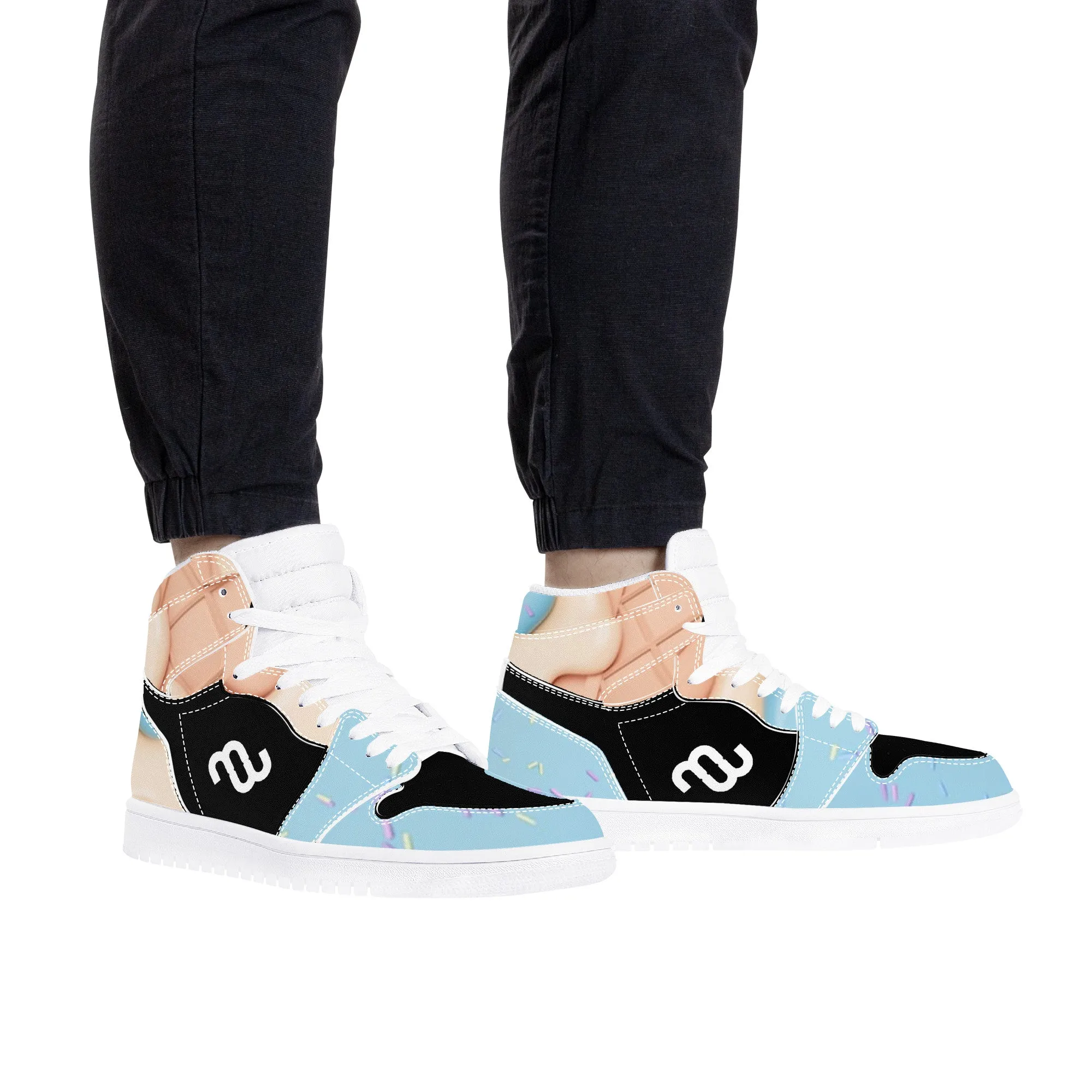 High D17 Cone Easy tracking Synthetic Ice Top Cream Blue Money Bushae Sneaker Leather Affordable options