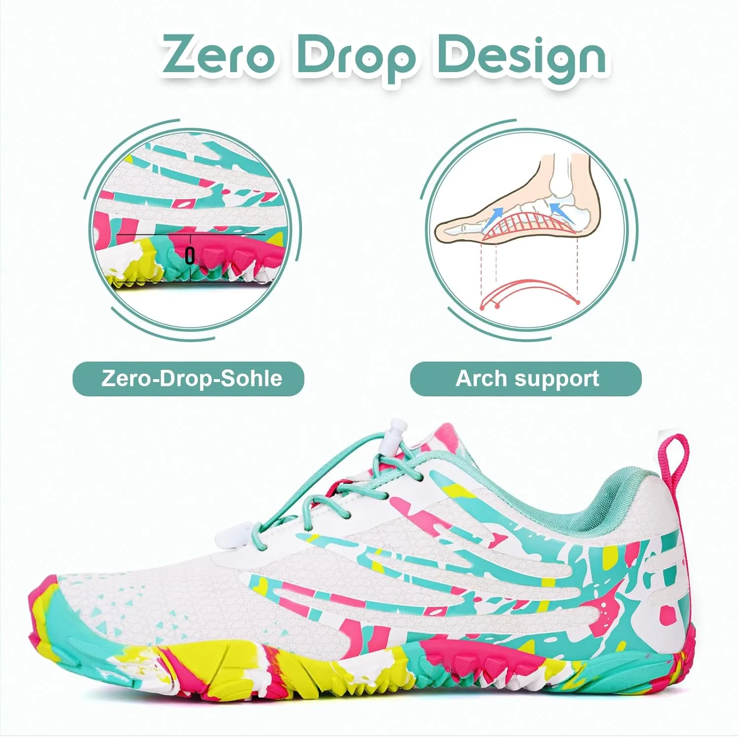 Hike Barefoot Shoes Women Men Non-Slip Healthy Barefoot Shoes Womens Mens Breathable Fashion Trail Rnning Hiking Shoe Womens Mens Wide Toe Zero Drop Shoe