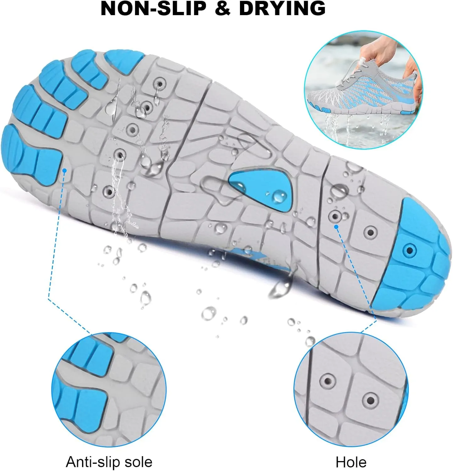 Hike Barefoot Shoes Women Men Non-Slip Healthy Breathable Fashion Trail Running Womens Mens Wide Toe Zero Drop Water Shoe
