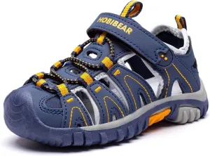 HOBIBEAR Boys Girls Sport Water Sandals Closed-Toe Outdoor(Toddler/Little Kid/Big Kid)