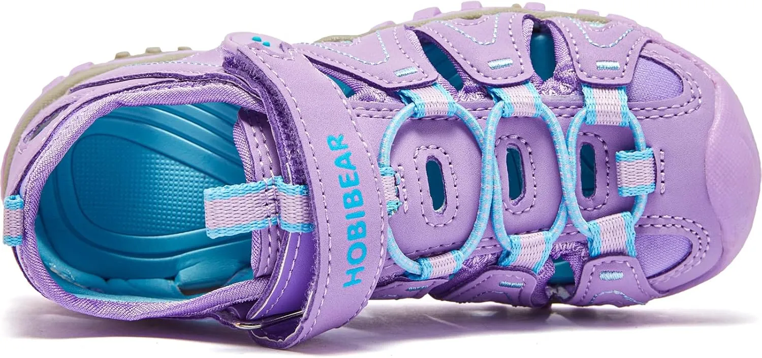 HOBIBEAR Boys Girls Sport Water Sandals Closed-Toe Outdoor(Toddler/Little Kid/Big Kid)