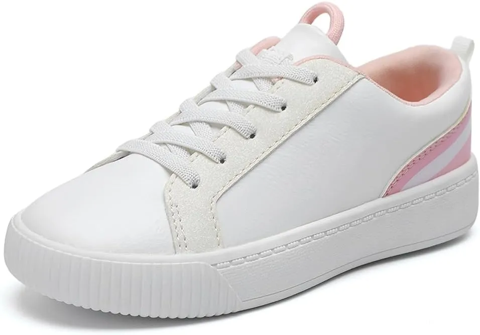 HOMEHOT Girls Sneaker Slip on Shoes for Girls White (Toddler/Little Kid/Big Kid)