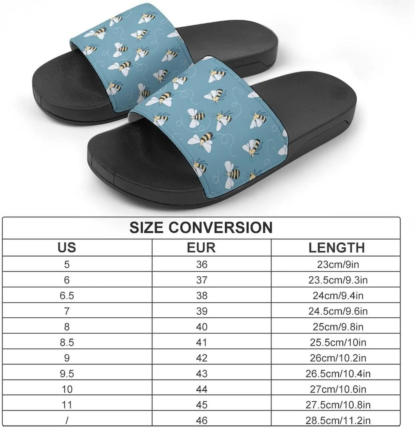 Honey Bee Slippers for Women Rubber Slides Womens Sandal Slippers