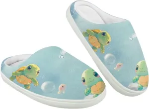 House Slippers for Kids Plush Cotton Slipper Home Indoor Fuzzy Slipper Shoes Warm Non Slip Fleece Plush Slipper Size 9-15