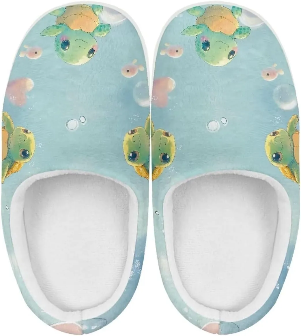 House Slippers for Kids Plush Cotton Slipper Home Indoor Fuzzy Slipper Shoes Warm Non Slip Fleece Plush Slipper Size 9-15