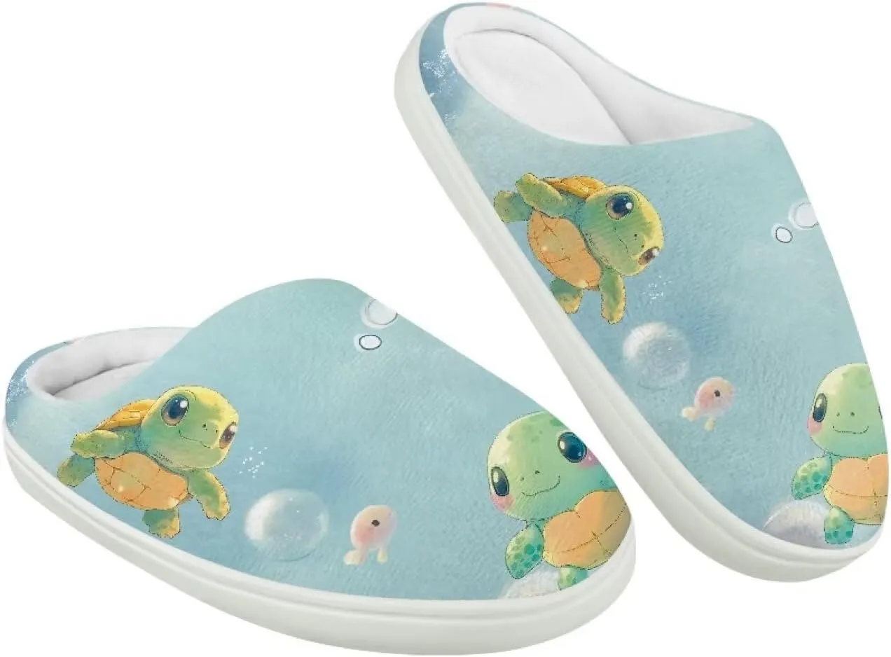 House Slippers for Kids Plush Cotton Slipper Home Indoor Fuzzy Slipper Shoes Warm Non Slip Fleece Plush Slipper Size 9-15