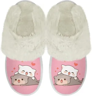 House Slippers for Women Indoor Winter Warm Fuzzy Slipper Size 5-12 Bedroom Non-Slip