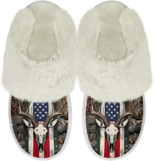 House Slippers for Women Indoor Winter Warm Fuzzy Slipper Size 5-12 Bedroom Non-Slip