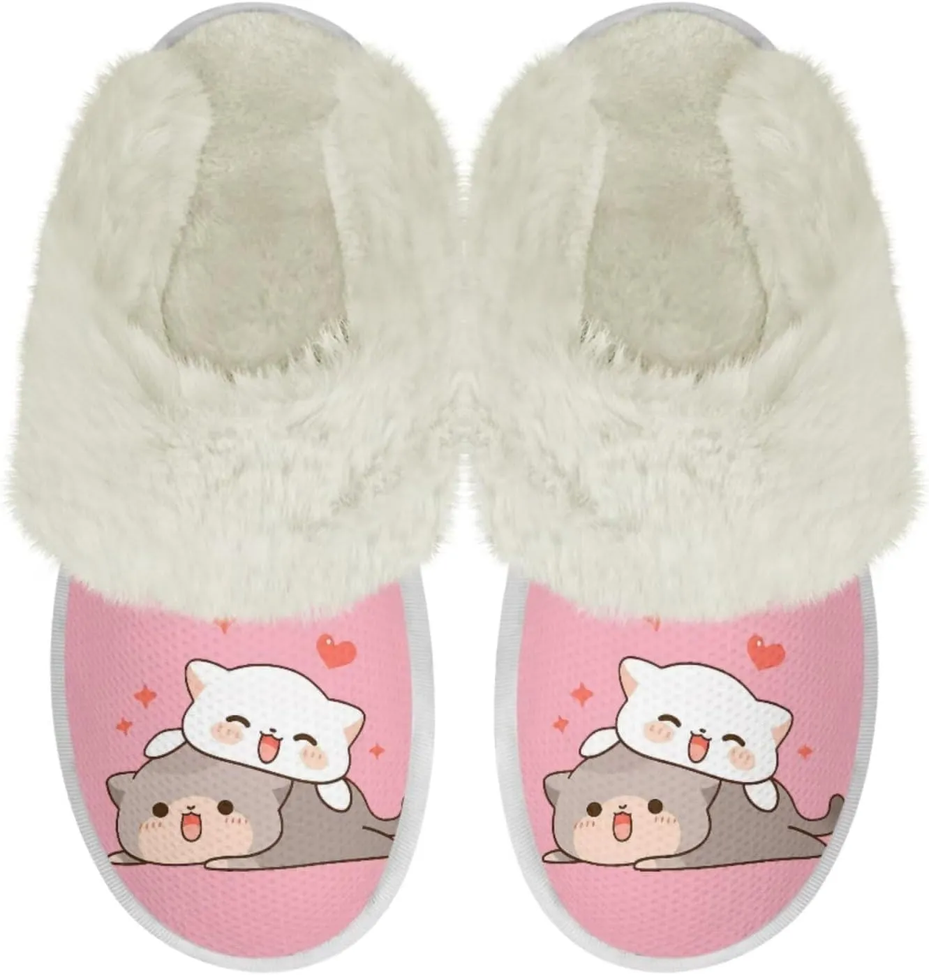 House Slippers for Women Indoor Winter Warm Fuzzy Slipper Size 5-12 Bedroom Non-Slip