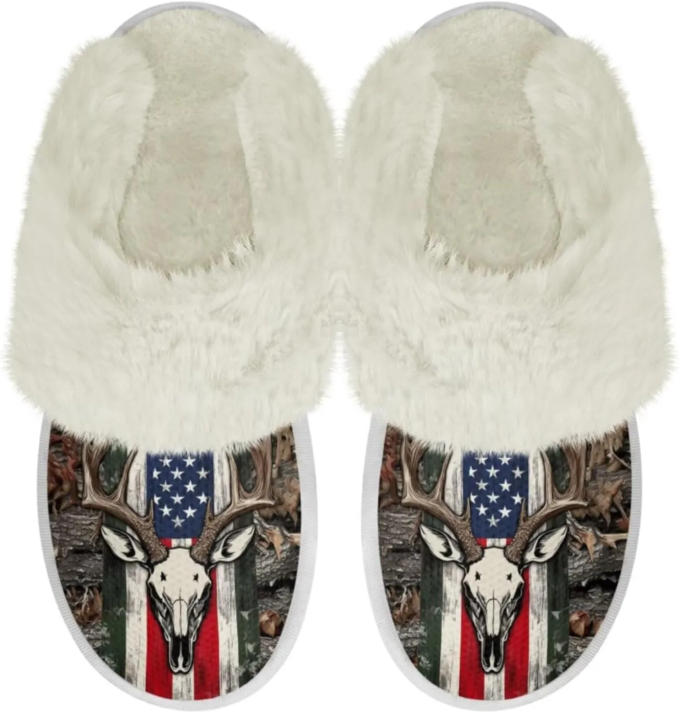 House Slippers for Women Indoor Winter Warm Fuzzy Slipper Size 5-12 Bedroom Non-Slip