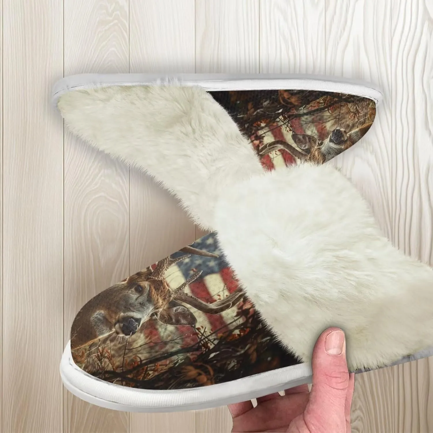 House Slippers for Women Indoor Winter Warm Fuzzy Slipper Size 5-12 Bedroom Non-Slip