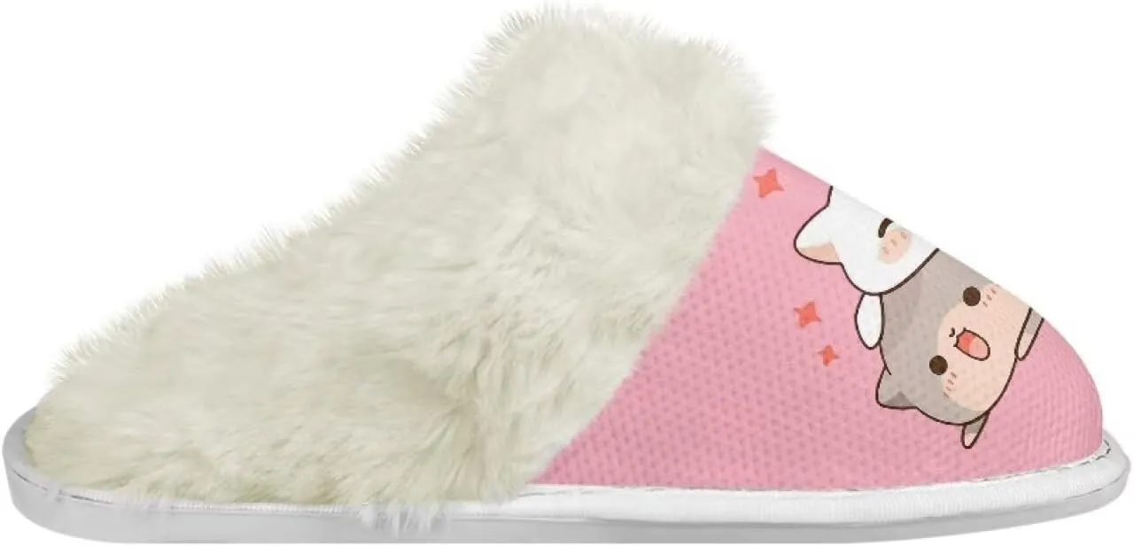 House Slippers for Women Indoor Winter Warm Fuzzy Slipper Size 5-12 Bedroom Non-Slip