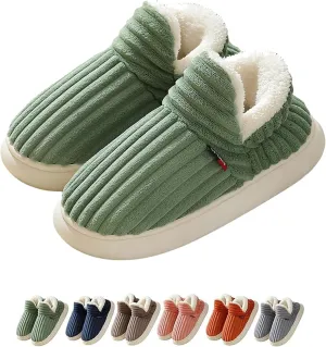Hrtesus Pluffi The Cozy & Stylish Slipper, Pluffi Slipper Booties for Women Men, Warm Plush Lining House Slippers
